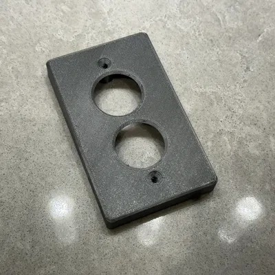 Tấm ốp tường hộp điện có hai lỗ nút bấm