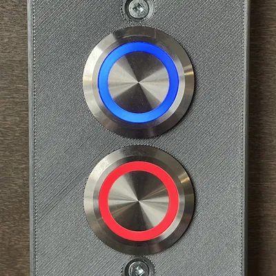 Tấm ốp tường hộp điện có hai lỗ nút bấm