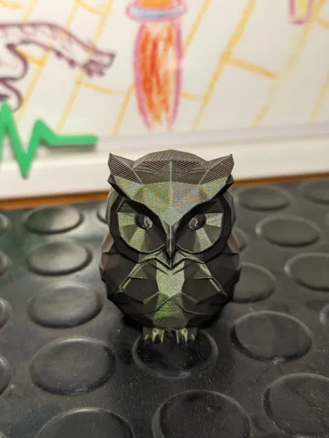 Móc Khóa Cú Phong Cách Low Poly Dễ Thương - Image 1