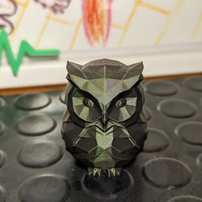 Móc Khóa Cú Phong Cách Low Poly Dễ Thương