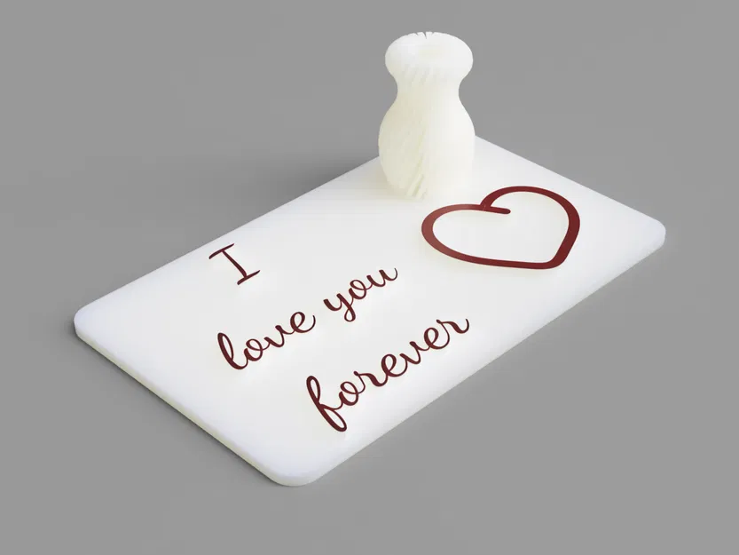 Thiệp Ngày Lễ Tình Nhân Kèm Bình Hoa - Image 1