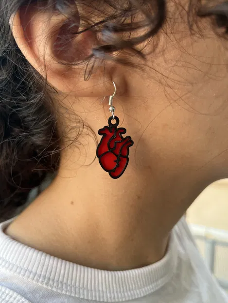 Bông Tai Hình Trái Tim Giải Phẫu - Image 2