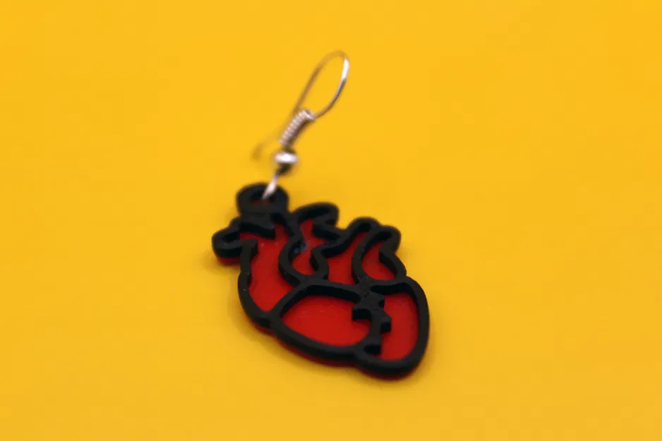 Bông Tai Hình Trái Tim Giải Phẫu - Image 3