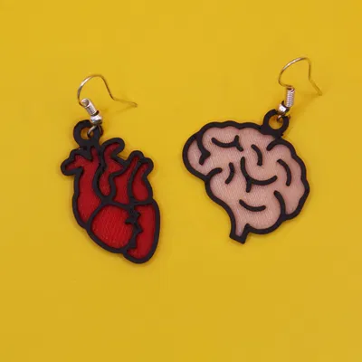 Bông Tai Hình Trái Tim Giải Phẫu