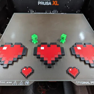 Trái Tim Minecraft Đa Sắc