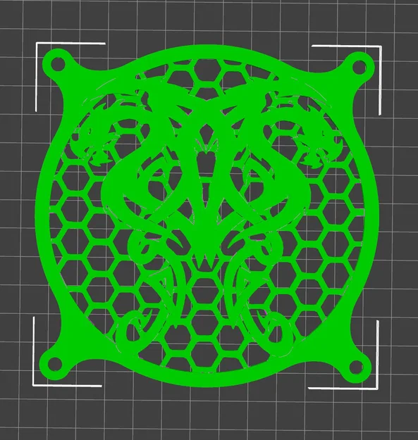 Chắn Quạt 120mm Hình Rồng Đôi - Image 1