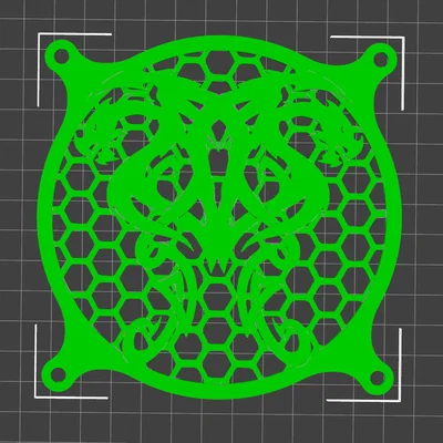 Chắn Quạt 120mm Hình Rồng Đôi