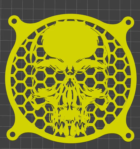 Chụp Quạt 120mm Hình Đầu Lâu Độc Đáo - Image 1