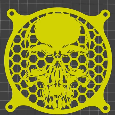 Chụp Quạt 120mm Hình Đầu Lâu Độc Đáo