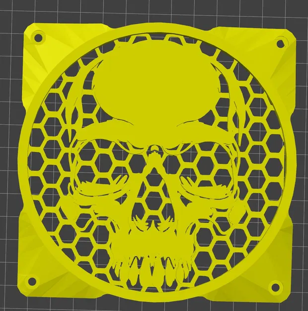 Chụp quạt tản nhiệt hình đầu lâu 120mm - Image 1