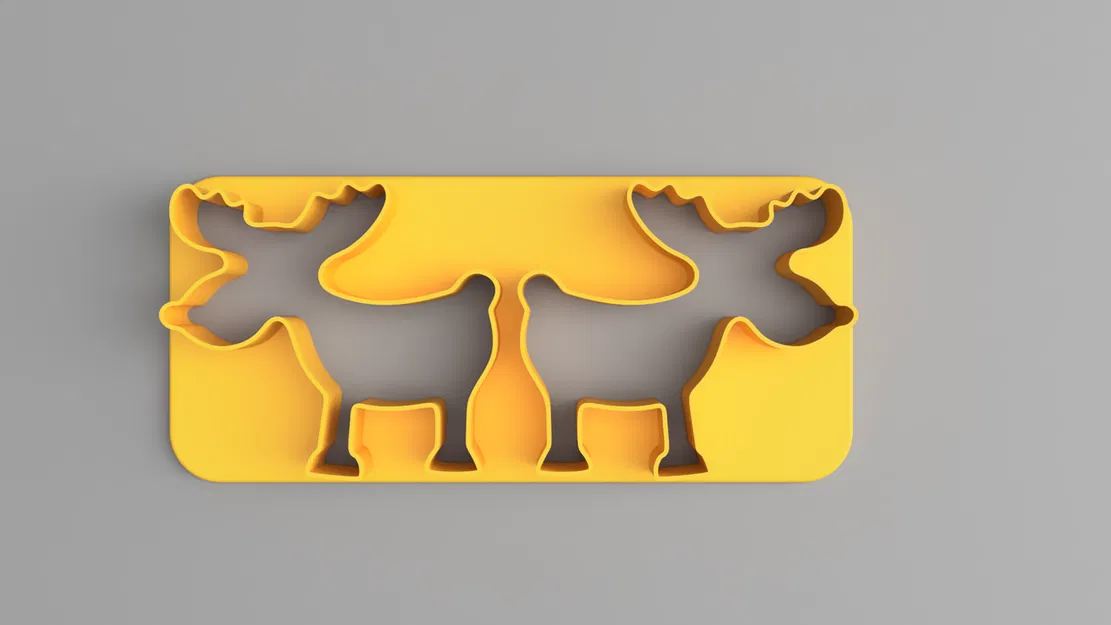 Khuôn cắt bánh quy hình nai sừng tấm (2x1) - Image 1