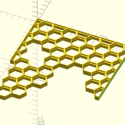 Tấm Lưới Tổ Ong Lưu Trữ Tùy Chỉnh (OpenSCAD)