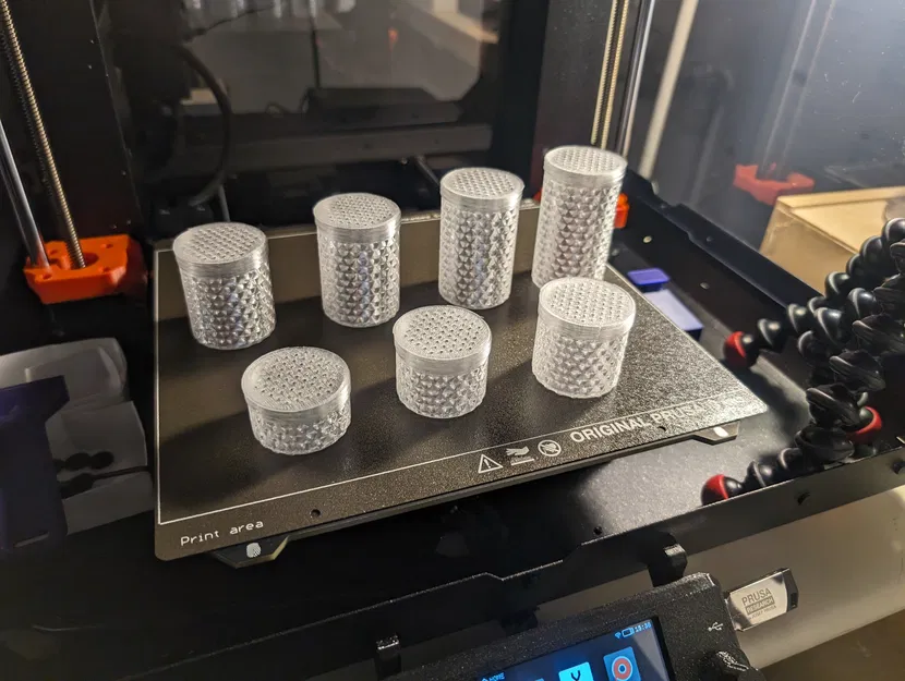 Hộp Đựng Chất Hút Ẩm Vặn Nắp In Nhanh Chiều Cao Tùy Chỉnh (v2) - Không Nắp - Image 1