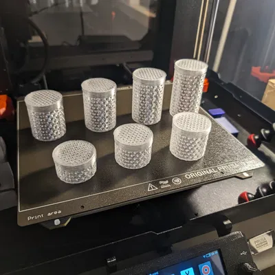 Hộp Đựng Chất Hút Ẩm Vặn Nắp In Nhanh Chiều Cao Tùy Chỉnh (v2) - Không Nắp