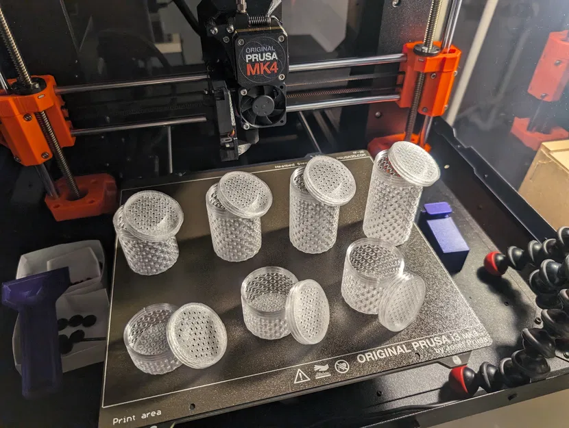 Hộp Đựng Chất Hút Ẩm Vặn Nắp In Nhanh Chiều Cao Tùy Chỉnh (v2) - Không Nắp - Image 3