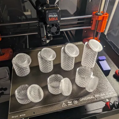 Hộp Đựng Chất Hút Ẩm Vặn Nắp In Nhanh Chiều Cao Tùy Chỉnh (v2) - Không Nắp