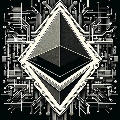 Logo Ethereum HueForge Đen/Trắng - 2 Phiên Bản