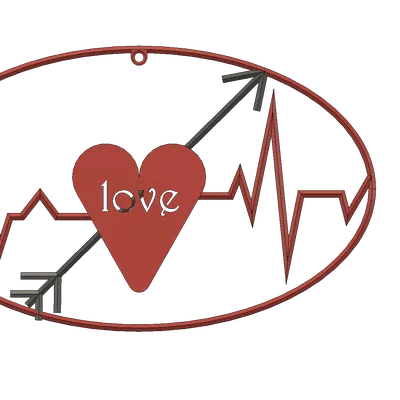 Móc Trang Trí Hình Nhịp Tim