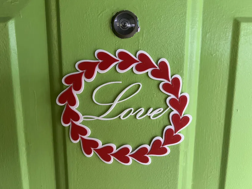 Vòng Hoa Trái Tim/Trang Trí Tường Ngày Valentine - Image 1