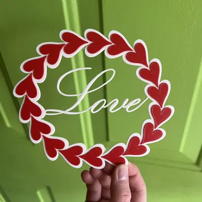 Vòng Hoa Trái Tim/Trang Trí Tường Ngày Valentine