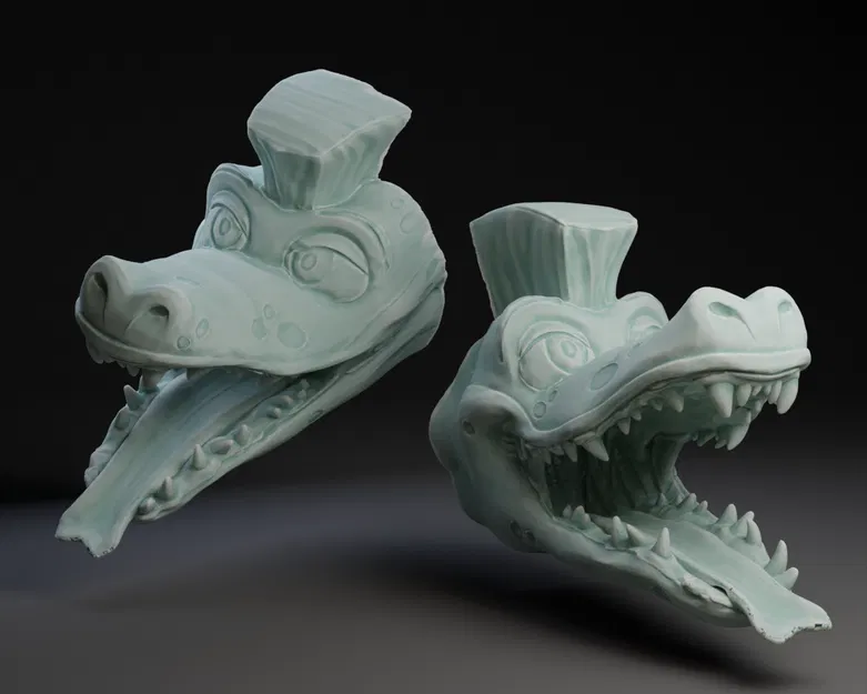 Đầu Cá Sấu "Punk Gator Head" - Image 1