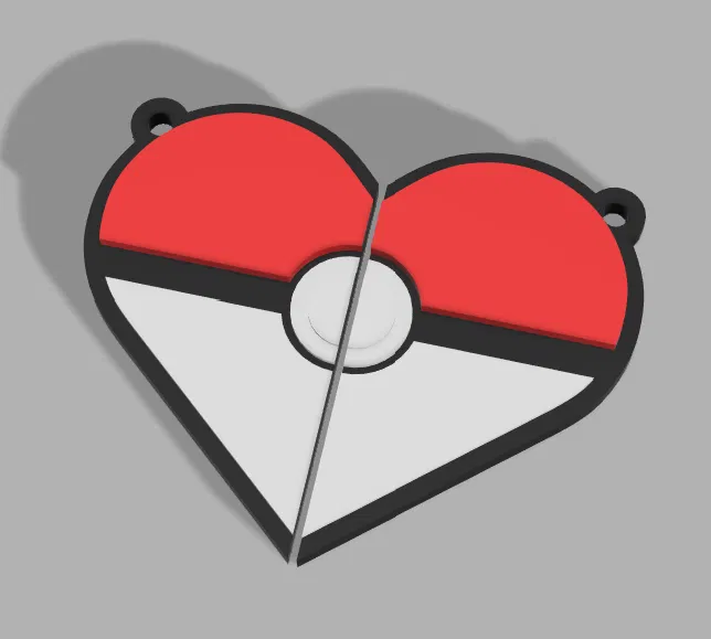 Móc Khóa Cặp Đôi Poke-Trái Tim 14F - Image 1