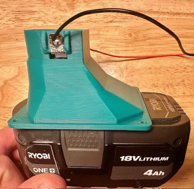 Đầu nối pin Ryobi 18V (in một mảnh, không cần đế) - Image 1