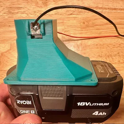 Đầu nối pin Ryobi 18V (in một mảnh, không cần đế)