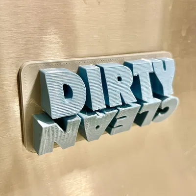 Dĩa Rửa Bát Sạch - Dơ (có nam châm)