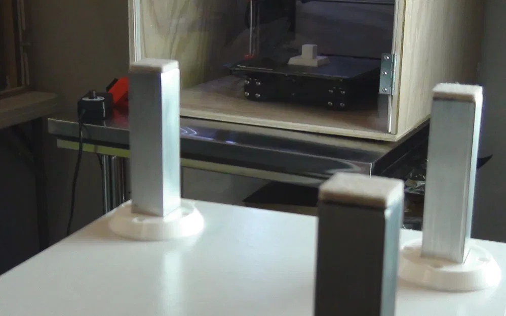 Mặt bích tròn cho ống nhôm vuông thành 3.2 mm - Image 2