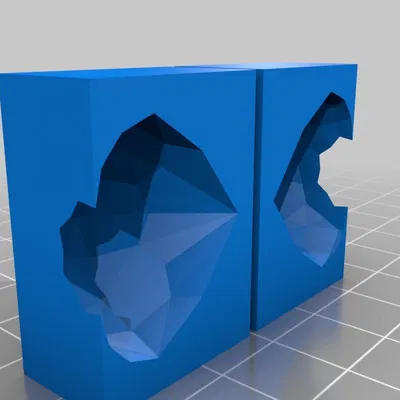 Khuôn kim cương (2 mảnh) làm mặt dây chuyền với Fimo/cát/v.v.