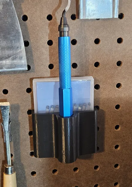 Giá đỡ dao rọc giấy & dụng cụ gọt cạnh cho bảng pegboard 1 inch - Image 1