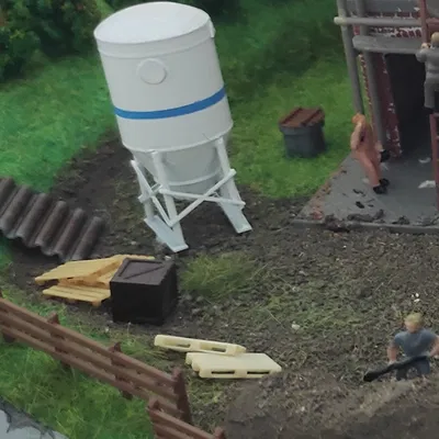 Tháp trộn bê tông cho công trường xây dựng tỉ lệ 1:87