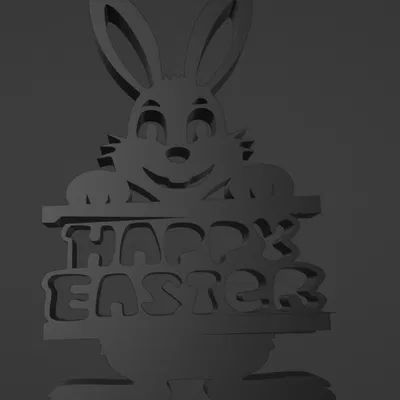 Bóng Dáng Chú Thỏ Phục Sinh Happy Easter