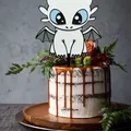 Light Fury - Cake Topper - Bí Kíp Luyện Rồng - Bezzubka - Bé Rồng Trắng - Thumbnail 1
