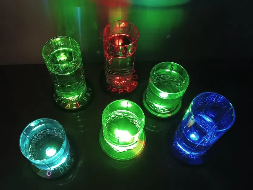 Đế Lót Ly Đèn LED Sáng - Image 2