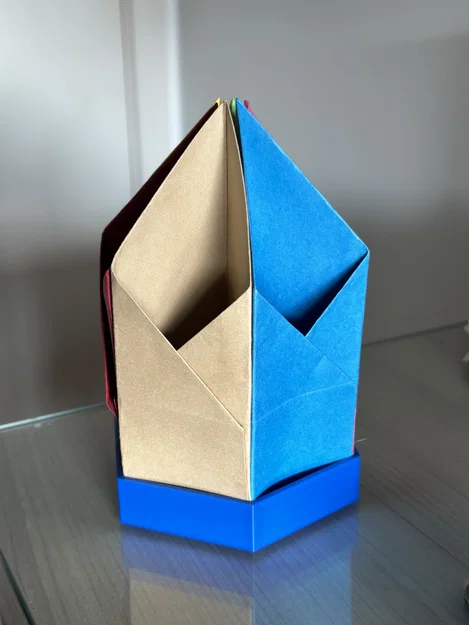 Khay Lục Giác Đựng Ống Bút Origami - Image 3