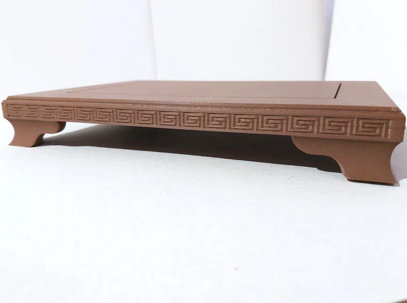 Kệ Trưng Cây Cảnh Bonsai (07) Chữ Nhật Hoa Văn 200x140x28mm - Image 2