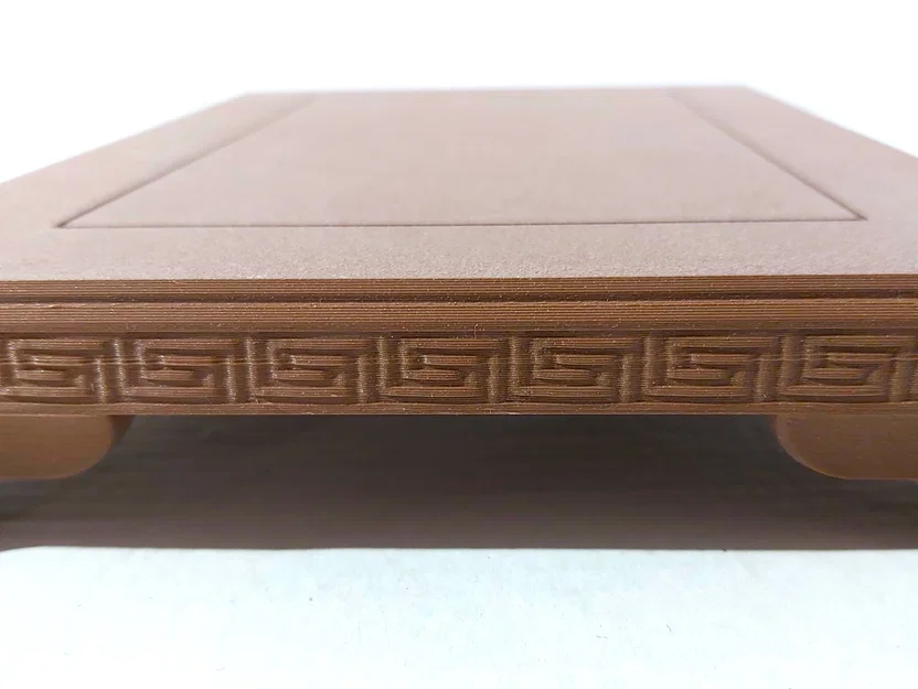 Kệ Trưng Cây Cảnh Bonsai (07) Chữ Nhật Hoa Văn 200x140x28mm - Image 3