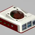 Vỏ Raspberry Pi 4b có nắp cho quạt PWM 40mm (như Noctua NF-A4x10 5V PWM) - Thumbnail 1