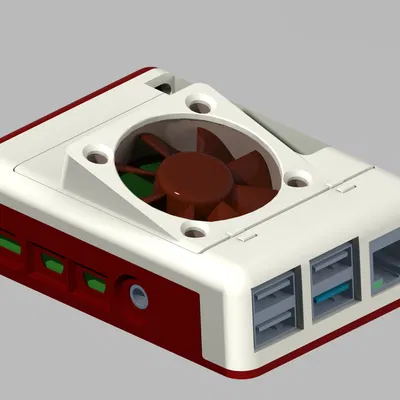 Vỏ Raspberry Pi 4b có nắp cho quạt PWM 40mm (như Noctua NF-A4x10 5V PWM)