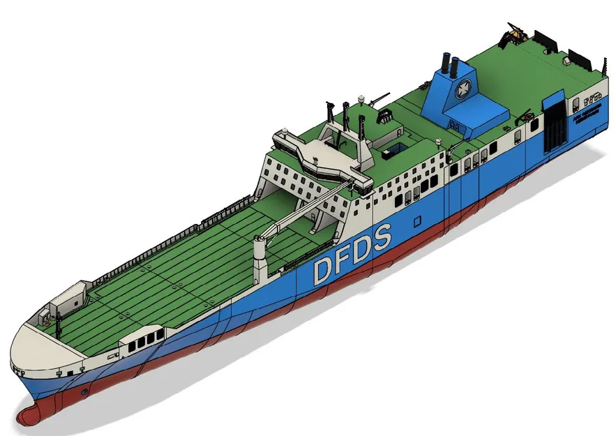 Tàu RC DFDS "Ark Germania" Dài 1,32m! Tỷ Lệ 1:150 - Image 22
