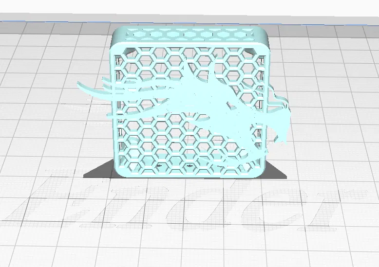 Ống che quạt 40mm hình lục giác/vỉ nướng có Rồng Ender - Image 1