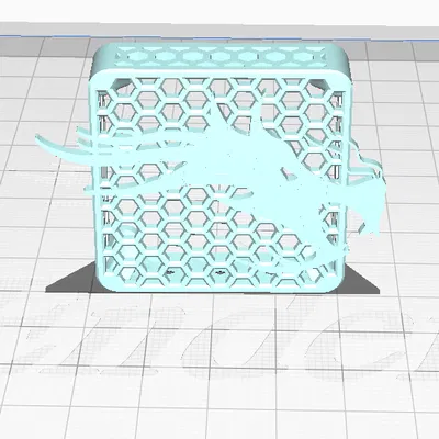 Ống che quạt 40mm hình lục giác/vỉ nướng có Rồng Ender