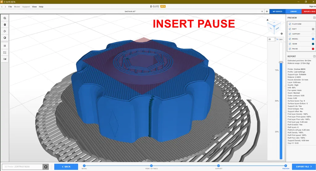 Núm Chỉnh Bàn Máy Zortrax M200 - Image 7