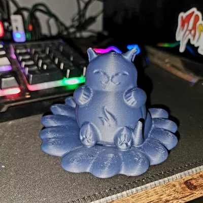 Mèo Ngồi Trên Hoa (Phao)