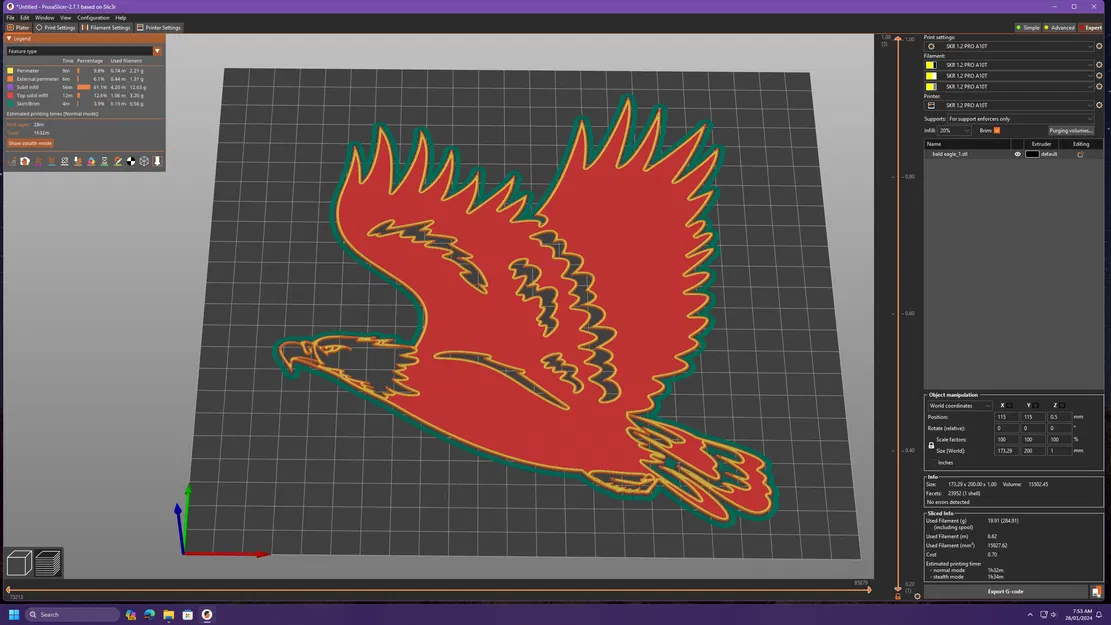 Chim Ưng Hói Fling - Mô Hình 3D Dễ In - Image 2