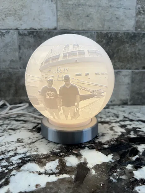 Chân đế cho quả địa cầu lithophane - Image 2