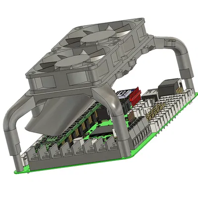 Giá Đỡ 2 Quạt 60mm Cho BigTreeTech Octopus V1.1