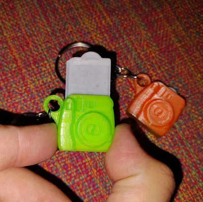 Móc Khóa Máy Ảnh Mini Có Khe Cắm Hình